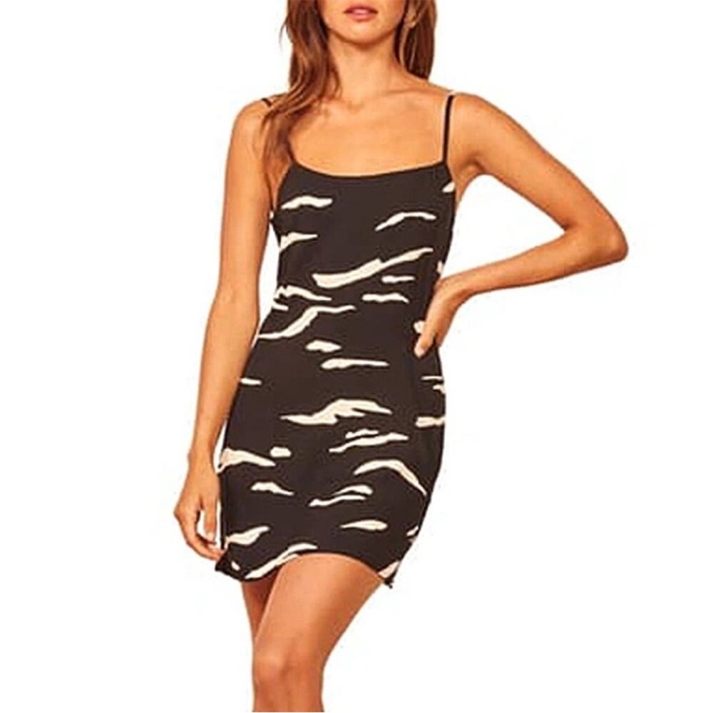 Reformation Lindsay dress in Mustang